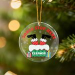 Personalized Santa Stop Here Snowflake Design Acrylic Christmas Ornament with Name Home Decor Christmas Gift for Family