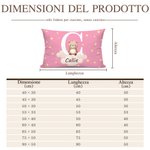 Fodera per cuscino personalizzata con animale nuvola nome e iniziale regalo per baby shower e compleanno per ragazzi e ragazze