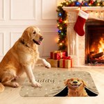 Personalised 3D Cartoon Dog Waterproof Pet Feeding Mat with Name and Rubber Backing Pet Supplies Birthday Gift for Dog Owners