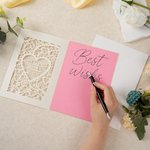 Carte de voeux personnalisée avec nom, date et enveloppe gratuite Anniversaire de mariage pour les jeunes mariés