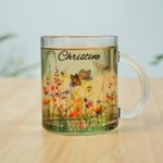Tasse de thé botanique personnalisée avec nom Cadeau d'anniversaire pour les amateurs de jardinage