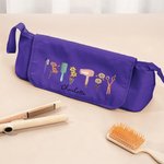 Personalised Stylish Birth Flower Hairdressing Element Portable Hair Tools Travel Bag with Name and Heat Resistant Mat Birthday Gift for Women