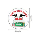 Personalized Santa Stop Here Snowflake Design Acrylic Christmas Ornament with Name Home Decor Christmas Gift for Family