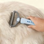 Personalized Heart Fish Bone Paw Print Pet Grooming Brush with Name Pet Supplies Daily Use Birthday Gift for Pet Owners