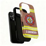 Personalisierte Malteser Kreuz Feuerwehrmann Uniform glänzend matt Telefon Fall mit Namen für iPhone Samsung Thanksgiving Day Geburtstag Geschenk für Feuerwehrleute