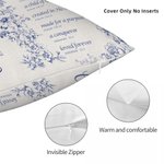 Gepersonaliseerd Toile De Jouy Bloemen Kruis Bijbel Hoofdstuk Zacht Kussenovertrek met Naam Doop Verjaardag Kerstcadeau voor Meisjes Christenen