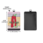 Gepersonaliseerde Pencil Apple PU lederen ID Badge houder met initiaal en naam Teacher's Day Waardering terug naar school Gift voor leerkracht