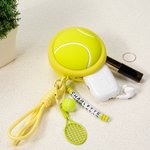 Portachiavi personalizzato a forma di palla da tennis con charms a forma di palla da racchetta Regalo di compleanno per gli allenatori e gli amanti del tennis.