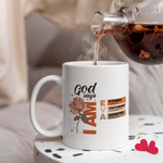 Personalised God Says Bible Verse 11 oz 15 oz Ceramic Coffee Mug with Name Birthday Christmas Gift for Family Friends Christians