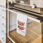 Personalised 2-20 Gingerbread Men Cocoa Mug Waffle Kitchen Towel with Name and Surname Christmas Gift for Family Friends