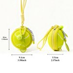 Portachiavi personalizzato a forma di palla da tennis con charms a forma di palla da racchetta Regalo di compleanno per gli allenatori e gli amanti del tennis.