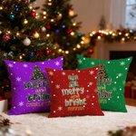 Personalizado Feliz y Brillante Leopardo Imprimir Arco de Navidad Suave Funda de Almohada con Nombre Decoración del Hogar Navidad Regalo para Niños Familia