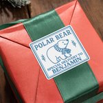 Personalised Stamp-Style Christmas Elements Waterproof Sticker with Name Gift Decoration Christmas Gift for Family Kids