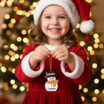 Personalised Cute 1-10 Snowmen Ornament with Name Home Decor Christmas Gift for Family Friends