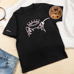 Personalised Embroidered Dog Cat Ear Outline T-shirt Sweatshirt Hoodie with 1-3 Names Pet Party Birthday Christmas Gift for Pet Lovers