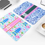 Personalized Chinoiserie Flamingo Mouse Pad Desk Mouse Mat with Initials Computer Accessory Back to School Birthday Gift for Friends Colleagues