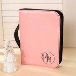 Personalized Wreath Letter PU Leather Bible Cover and Carry Handle Birthday Baptism Religious Gift for Christians