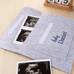 Gepersonaliseerd Draagbaar Vilten Zwangerschapstestrapporten Opbergdocumenthouder met Geborduurde Naam Eerste Moederdagcadeau voor Zwangere Vrouwen