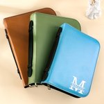 Personalized Wreath Letter PU Leather Bible Cover and Carry Handle Birthday Baptism Religious Gift for Christians