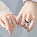 Personalised Geometric Birthstone Design Ring Dainty Jewellery with Engraved Text Daily Wear Birthday Gift for Women Men