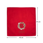 Personalisierte Weihnachtskranz Tisch-Serviette aus 100% Baumwolle mit Namen und Initiale Küche Deko Weihnachtsgeschenk für Familie Freunde