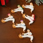 Personalised Karate Character Christmas Ornament with Name Christmas Decor Karate Milestone Holiday Keepsake Gift for Kids Karate Students