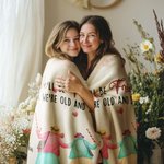 Personnalisé We'll Be Friends until We're Old and Senile Soft Throw Blanket with 2-6 Names Home Decor Birthday Gift for Sisters Besties (Nous serons amis jusqu'à ce que nous soyons vieux et séniles)