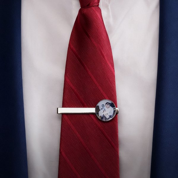 Personalizzato Squisito Foto Fermacravatte Compleanno Matrimonio Festa del Papà Regalo per Papà Sposo Marito