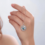 Personligt hexagon skyddsenergi mynt medaljong halsband med födelsesten fint familjesmycke födelsedags och årsdagspresent för män och kvinnor