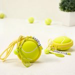 Portachiavi personalizzato a forma di palla da tennis con charms a forma di palla da racchetta Regalo di compleanno per gli allenatori e gli amanti del tennis.