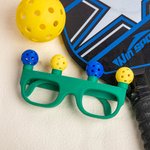 Personalized 3D-Printed Light Up Miniature Pickleball Eyeglass with Text Party Decor Christmas Gift for Pickleball Lover