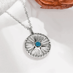 Personligt hexagon skyddsenergi mynt medaljong halsband med födelsesten fint familjesmycke födelsedags och årsdagspresent för män och kvinnor