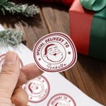 Personalised Stamp-Style Christmas Elements Waterproof Sticker with Name Gift Decoration Christmas Gift for Family Kids