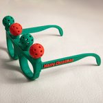 Personalized 3D-Printed Light Up Miniature Pickleball Eyeglass with Text Party Decor Christmas Gift for Pickleball Lover