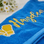 Personalisierte Multicolor Portable 100% Baumwolle weiches Sporthandtuch mit gesticktem Namen Geburtstag Gym Geschenk für Fitness-Enthusiasten