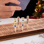 Personalisierte Multicolor Name hölzerne Cribbage Pegs Satz von 3 Board Game Zubehör Geburtstag Weihnachten Geschenk für Cribbage Liebhaber