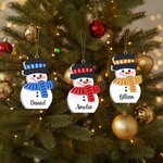 Personalised Cute 1-10 Snowmen Ornament with Name Home Decor Christmas Gift for Family Friends
