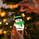 Personalised Cute 1-10 Snowmen Ornament with Name Home Decor Christmas Gift for Family Friends