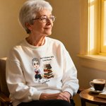 Personalised Cartoon Reading Character Stacked Books Soft T-shirt Sweatshirt Hoodie with Name and Title Book Club Family Gift for Adults Kids