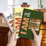 Taccuino a spirale personalizzato God Says Bible Verse A5 con nome e 120 pagine foderate Regalo di Natale per la famiglia e gli amici cristiani