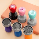 Gepersonaliseerde schattige Kerstman Gingerbread Man Kerst thema stempel met naam en inkt Gift Tag Decor Kerstfeest Favors voor kinderen familie vrienden