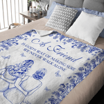 Personalizado Retro Floral Mariposa 2-6 Volver Ver Personajes Suave manta con nombre y texto Decoración del hogar Regalo de cumpleaños para las hermanas Besties