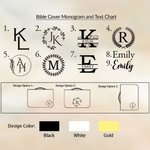 Couverture de Bible en cuir PU avec poignée de transport Anniversaire Baptême Cadeau Religieux pour Chrétiens