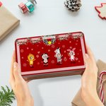 Boîte à Biscuits en Métal Alimentaire Personnalisée avec Photos et Noms Animaux Dessins Animés Cadeau de Noël pour la Famille et les Enfants