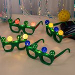Personalized 3D-Printed Light Up Miniature Pickleball Eyeglass with Text Party Decor Christmas Gift for Pickleball Lover