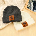Personalisierte Multicolor Pferd Foto gestrickt Beanie-Mütze mit Namen tägliches Zubehör Geburtstagsgeschenk für Pferdeliebhaber Reiter