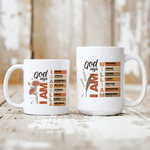 Personalised God Says Bible Verse 11 oz 15 oz Ceramic Coffee Mug with Name Birthday Christmas Gift for Family Friends Christians