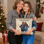 Personalised Leopard Print Cartoon Character Cushion Cover with Name Home Decor Birthday Gift for Mom Daughter