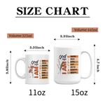 Personalised God Says Bible Verse 11 oz 15 oz Ceramic Coffee Mug with Name Birthday Christmas Gift for Family Friends Christians