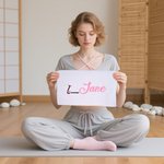 Personalisierte Multicolor Portable 100% Baumwolle weiches Sporthandtuch mit gesticktem Namen Geburtstag Gym Geschenk für Fitness-Enthusiasten